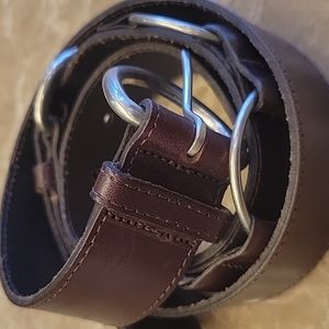 Moda International Genuine Leather Dark Brown Belt, S/M